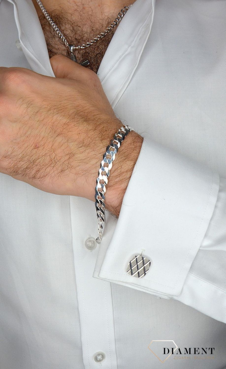 Bransoletka srebrna męska 925 Pancerka DIA-BRA-785419-250-925 9mm.jpg